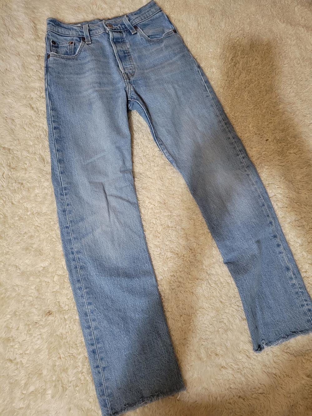 Levi's 501 Straight Leg Jeans | Size 23 | Inseam 24" - Picture 3 of 16
